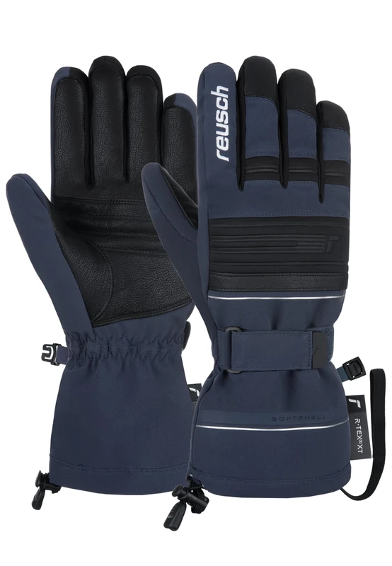 Reusch Conan R-TEX® XT Unisex Adult Winter Gloves, Warm, Waterproof, Windproof, Breathable, Blue, Skiing, Snowboarding, Ambidextrous, Finger Gloves