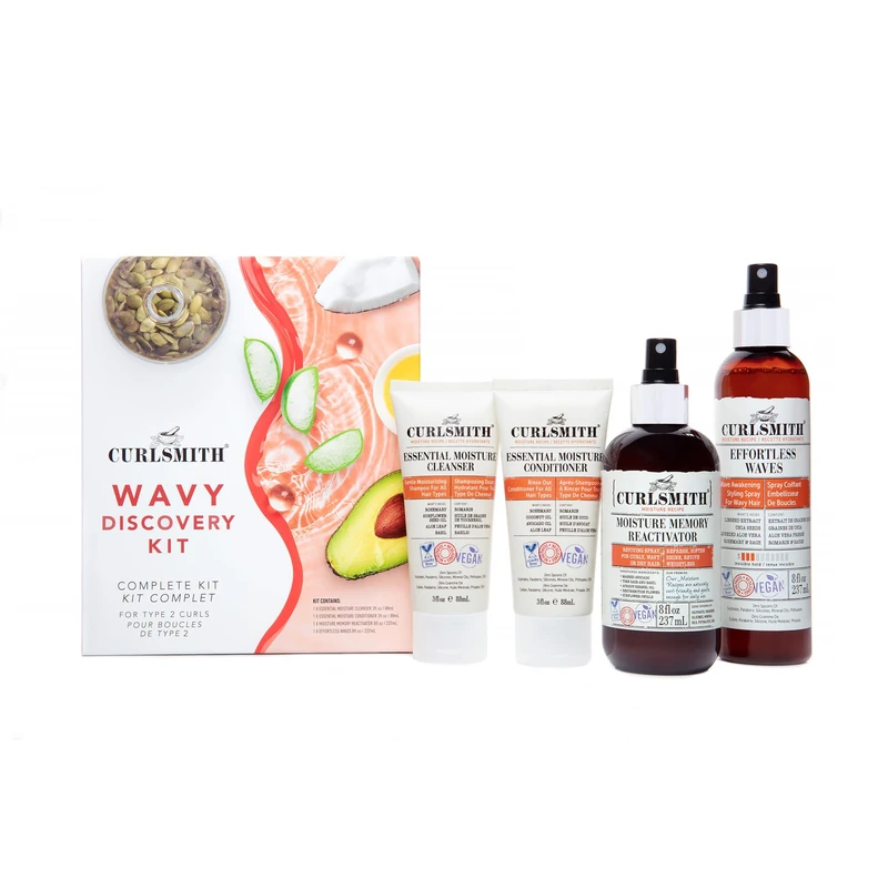 Curlsmith - Wavy Wash Day Discovery Kit | Complete Wash Day Kit, Perfect for People with Type 2 Curls | Cleanse, Control Frizz, Nourish & Hydrate Hair to Enhance Natural Waves - Image 1