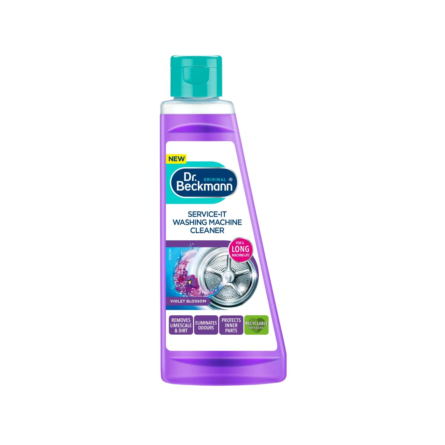 Dr. Beckmann Service-it Washing Machine Cleaner | Violet Blossom | Removes limescale and bad odours | 250ml