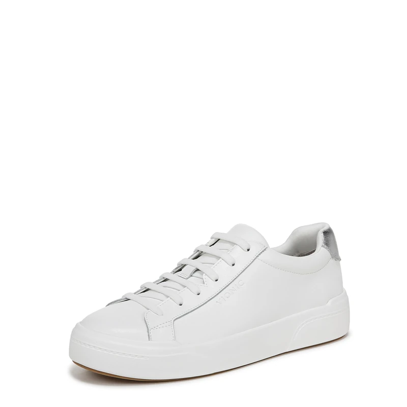 Vionic Womens Colbie Lace-Up Trainers Wide Fit UK 3.5, White