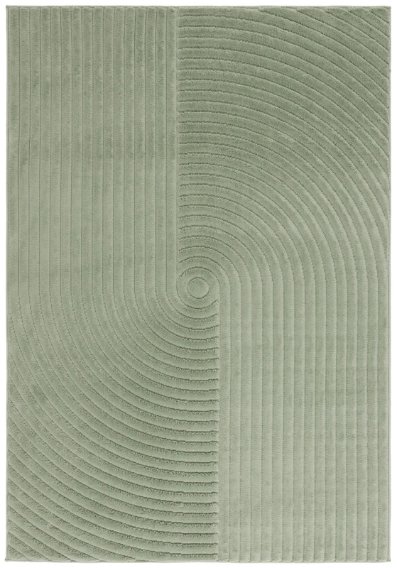SAFAVIEH Selena Collection Modern Rug for Living Room Dining Room Bedroom Short Pile Green 4ft x 72in - Image 1