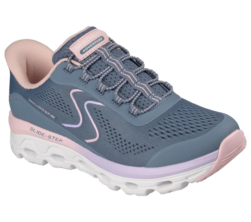 Skechers Women's Glide-Step Sole Sneaker, Slate, 4 UK