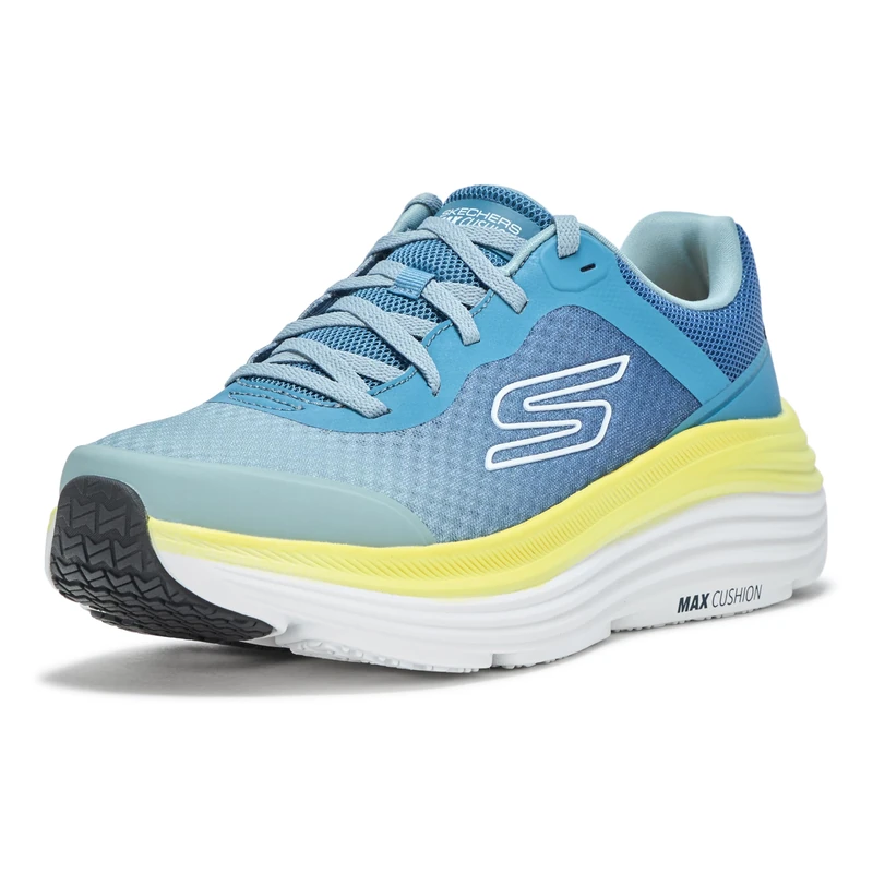 Skechers Men's Max Cushioning Endeavour Trainers, Navy Lime Green, 9.5 UK