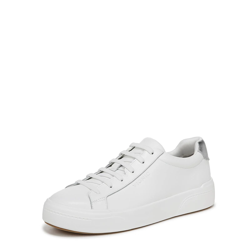 Vionic Womens Colbie Lace-Up Trainers Wide Fit UK 5.5, White