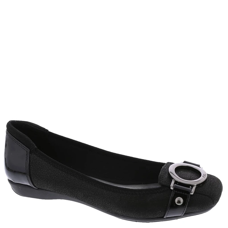 Anne Klein Women's Umeko Ballet Flat, Black, 5 UK