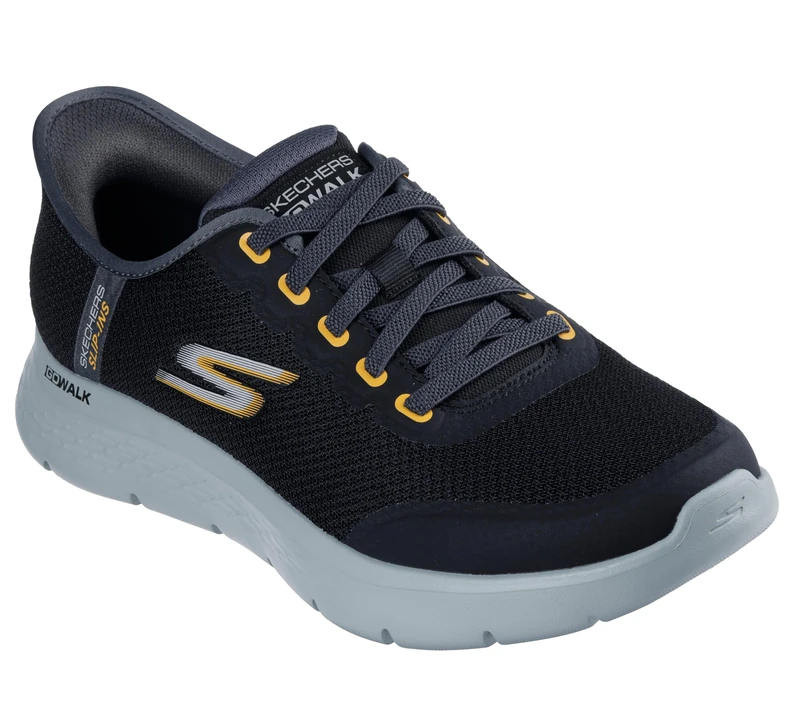 Skechers Men's Go Walk Flex Netro Hands Free Slip-ins Sneaker, Black, 10 UK