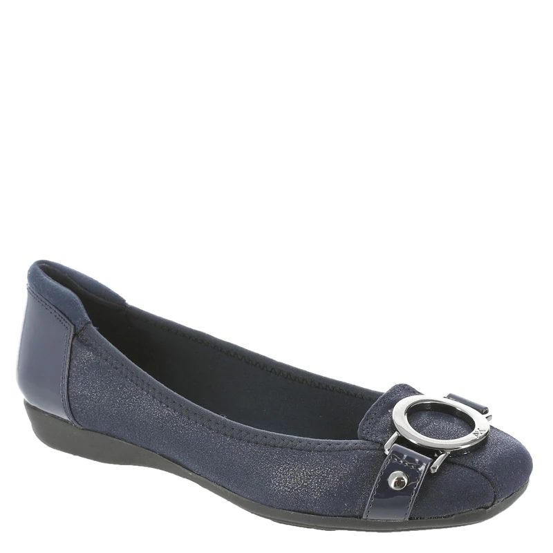 Anne Klein Women's Umeko Ballet Flat, Dark Navy, 5.5 UK