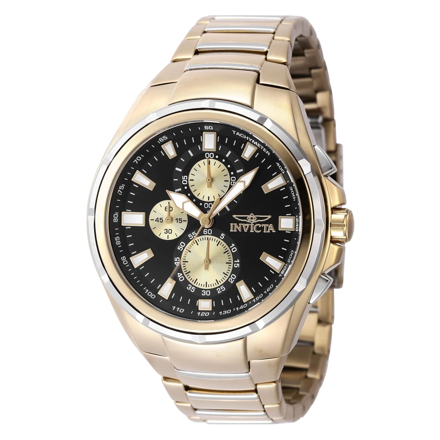 Invicta Sea Vulture 47822 Men's Watch - Waterproof - Analogue - Quartz Movement - Stainless Steel with Black dial - 46mm