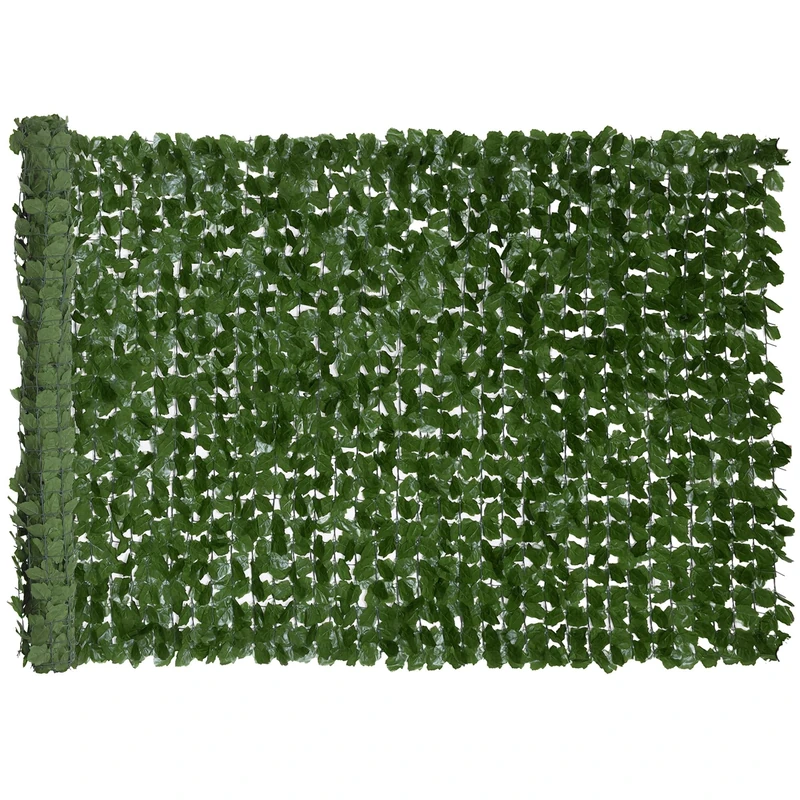 Outsunny 844-203V00DG Haie Artificiel Artificial Hedge, Dark Green