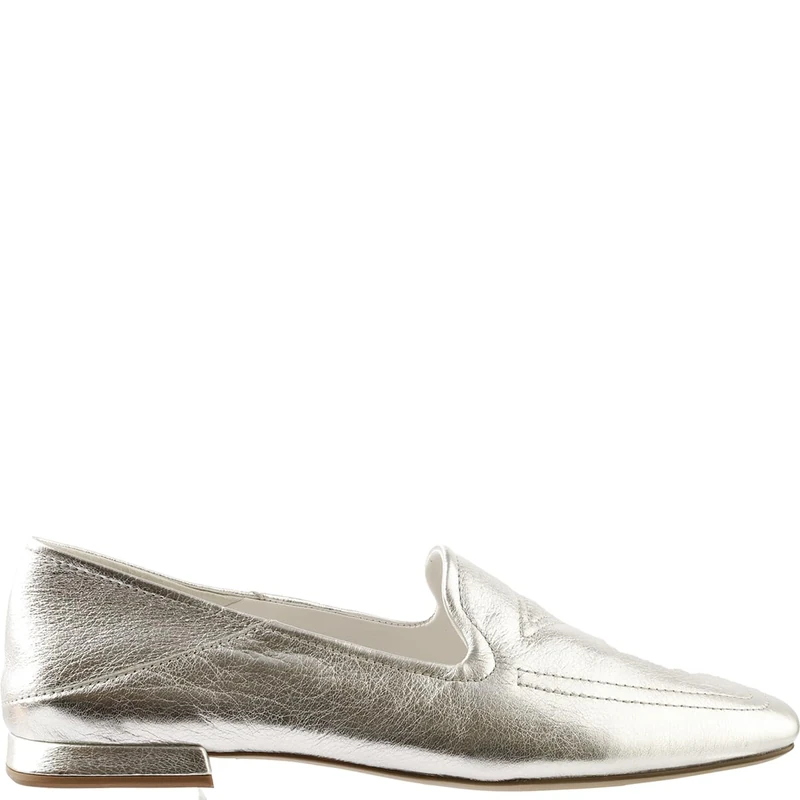 HÖGL Women's Therese Ballet Flat, Silver, 6 UK