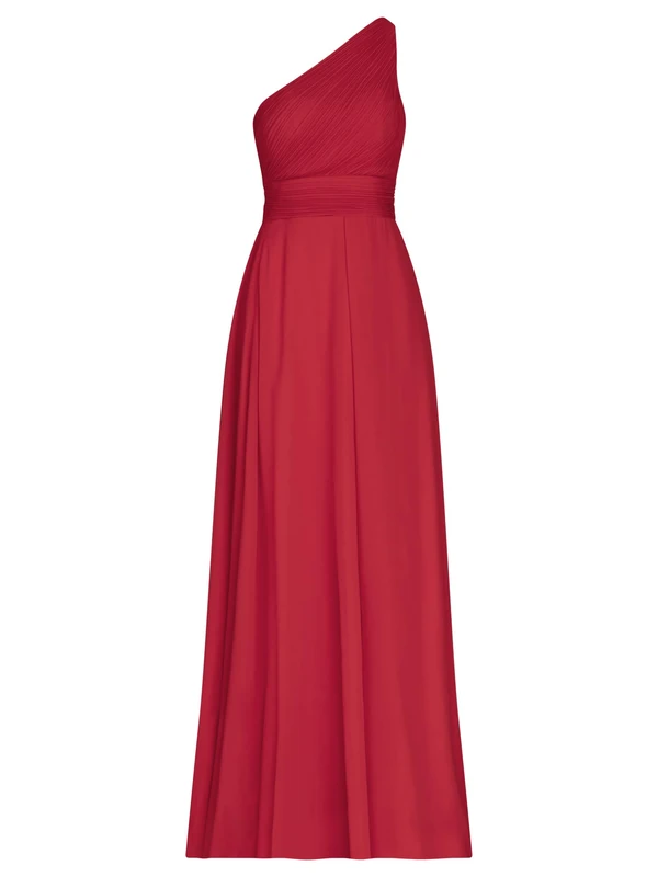 APART Fashion Women's Plissee-Abendkleid Evening Dress, red, 18