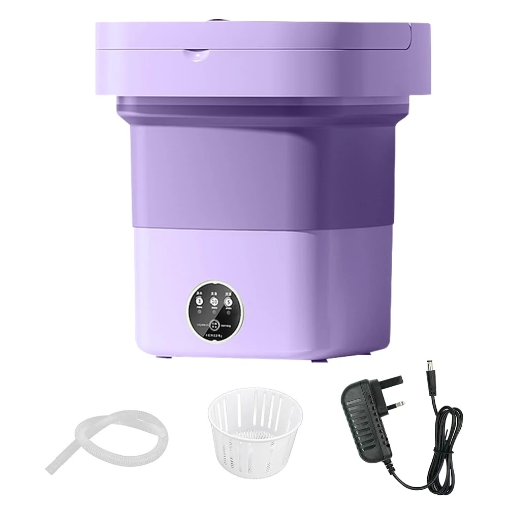 Portable Washing Machine with Spin Dryer, Mini Washer for Baby Clothes, Underwear, and Small Items, Ideal for Travel, Camping, RV, Dorms, and Small Spaces