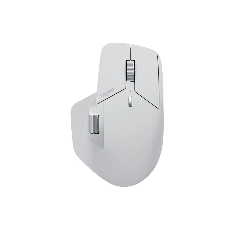 Rapoo MT760L Wireless Mouse Wireless Mouse 4000 DPI Sensor Environmentally Friendly Rechargeable Battery Ergonomic PC & Mac - Grey White