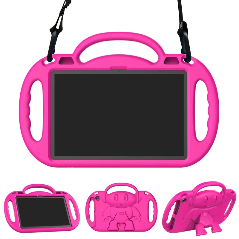 Sonlaryin Lightweight Shockproof Case with Handle and Kickstand, Not for Xiaomi 10" Kids Tablet - Pink