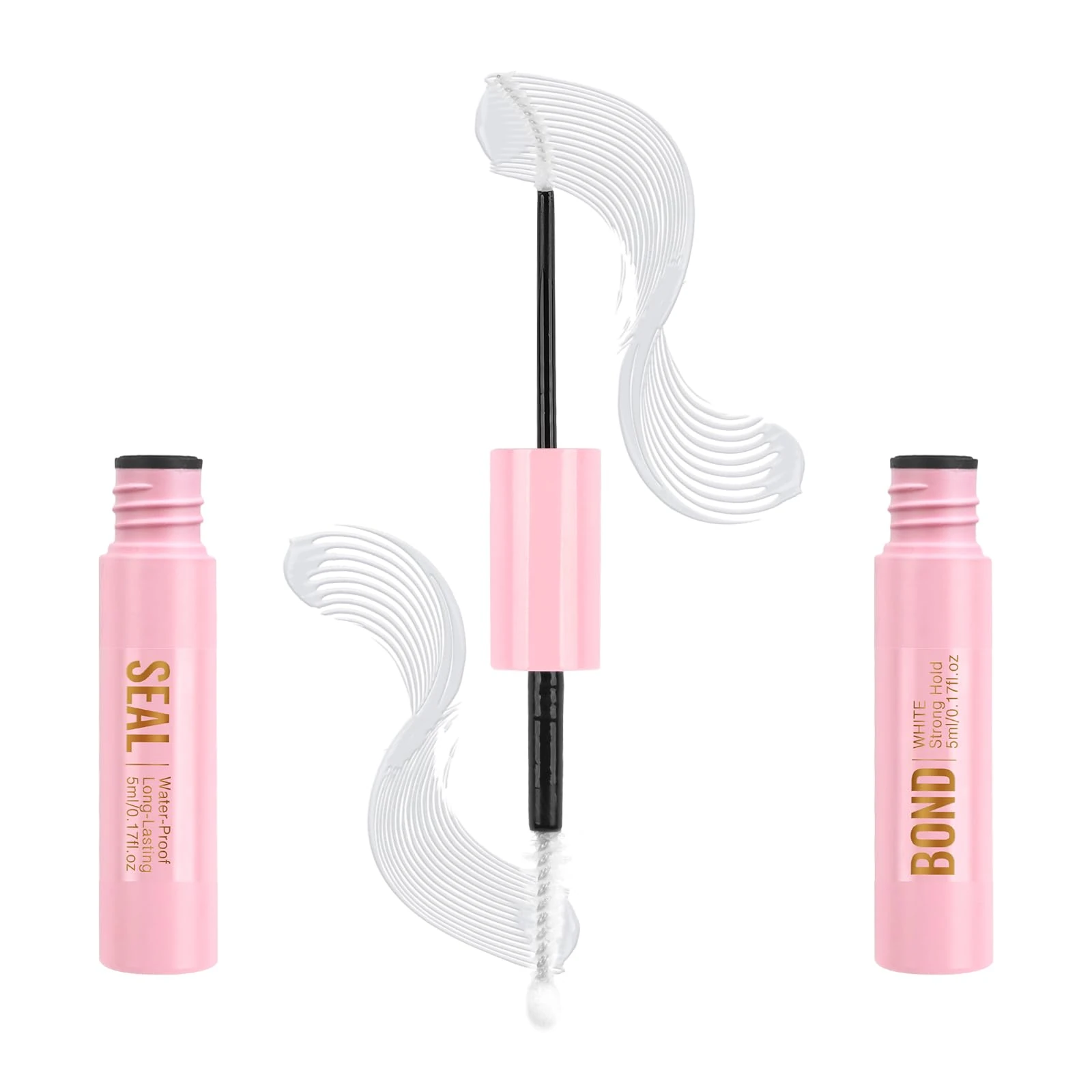 Parriparri Clear Eyelash Glue 2 in 1 Bond and Seal for Cluster and Individual Lashes - Waterproof Strip Lash Bond With Strong Hold