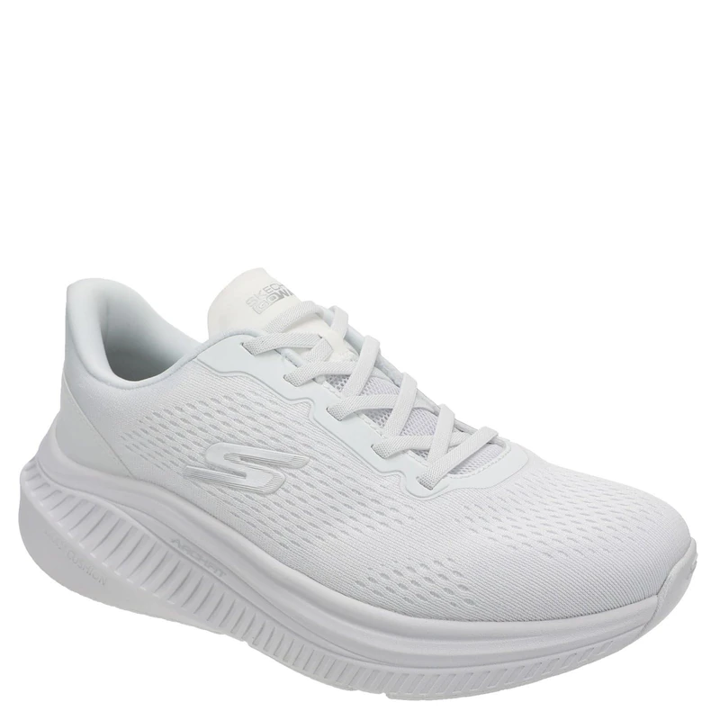 Skechers Women's Go Walk Max Cushioning Arch Fit Roslyn Sneaker, White Textile/Trim, 5 UK