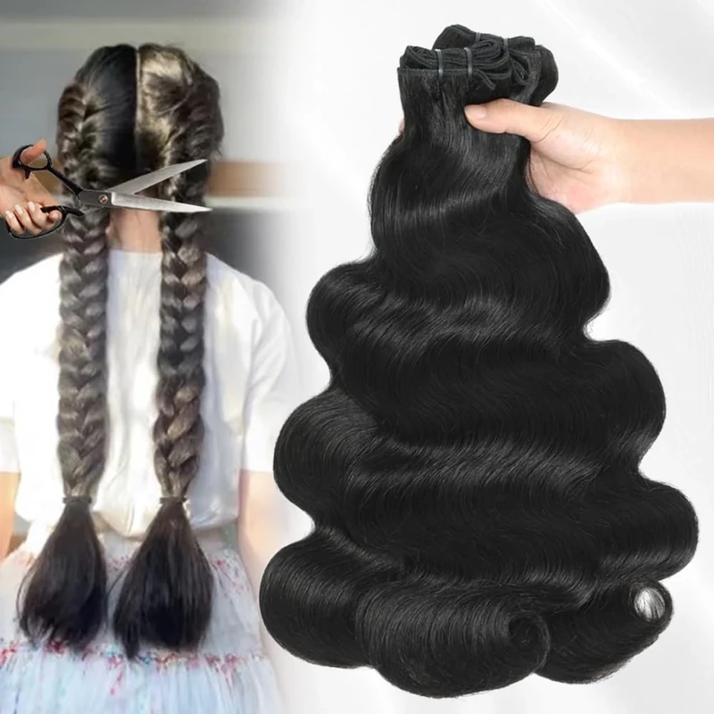 Raw Bundles 16A Burmese Hair Bundles Body Wave Human Hair Bundles 3 Year Life Keep Texture Silky Soft Tangle Free After Multiple Washes (10" 12" 14")