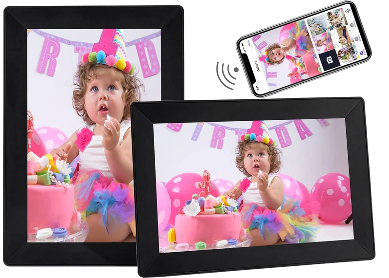 Uhale Digital Picture Frame 1280x800 HD IPS Touch Screen Digital Photo Frame 10.1 Inch WiFi Digital Frame 16GB Storage,SD Card Slot,Auto-Rotate Slideshow,via Uhale Send Videos and Photos remotely