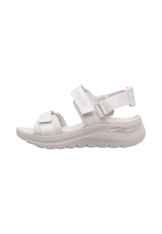 Skechers Women's Arch Fit 2.0 Sandal Go-Getter Sandals, Off White Webbing, 8 UK