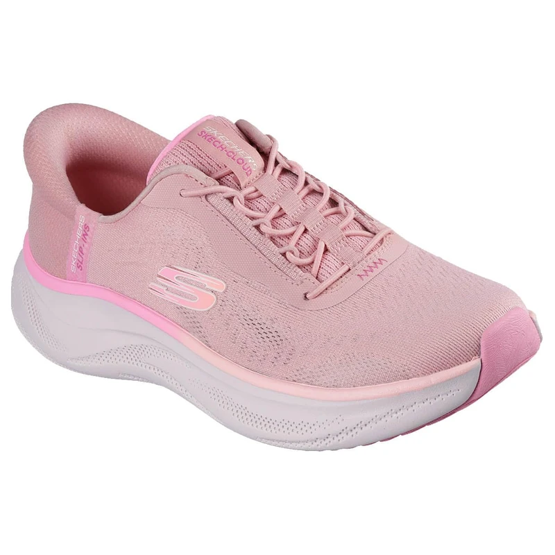 Skechers Women's Skech Cloud Perfectly Plush Sneaker, Mauve Mesh/Synthetic/Multi Trim, 6.5 UK