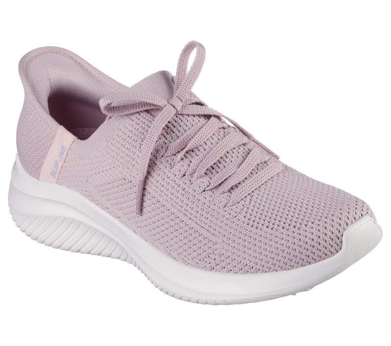 Skechers Women's Ultra Flex 3.0 Elevated Motion Slip-On Sneakers, Light Mauve Knit/Trim, 6.5 UK