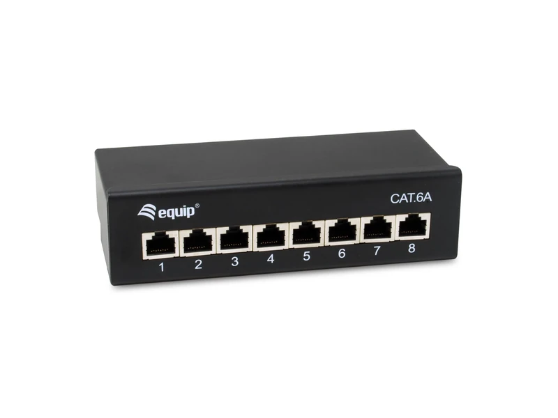 Equip 326621 8-Port Cat.6A Shielded Desktop Patch Panel Black