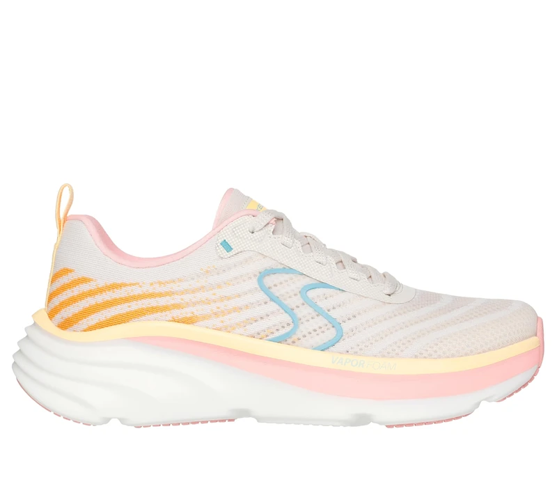 Skechers Women's D'Lux Vapor Cool Breeze Sneaker, Natural Mesh/Multi Trim, 6.5 UK