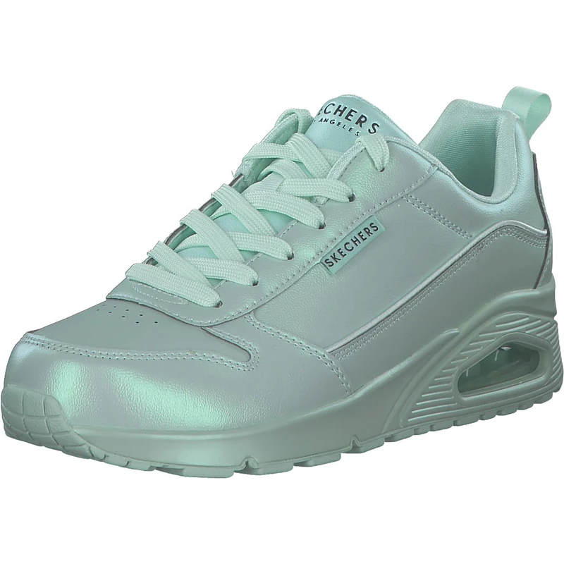 Skechers Women's Uno Galactic Gal Sneaker, Mint Duraleather/Jersey, 9 UK