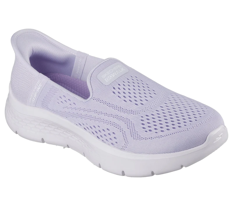 Skechers Women's Go Walk Flex Yael Slip-On Sneakers, Lavender Textile/Trim, 4.5 UK