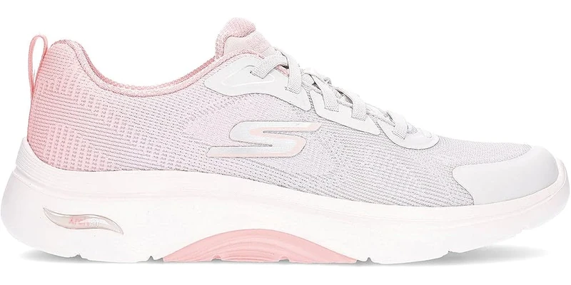 Skechers Women's Go Walk Arch Fit 2.0 Meredith Sneaker, Natural Textile/Light Pink Trim, 6.5 UK