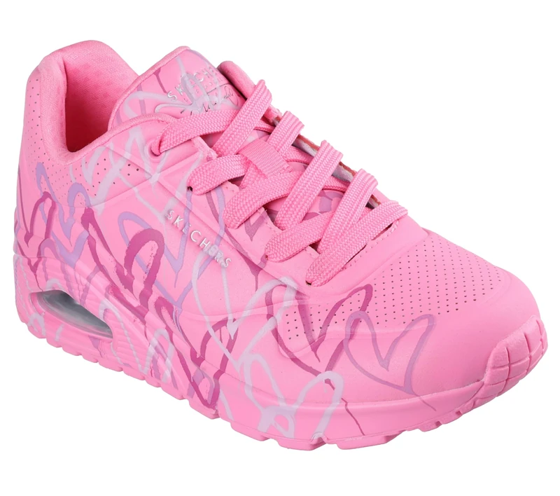 Skechers Women's UNO Spread The Love Sneaker, Pink, 4 UK