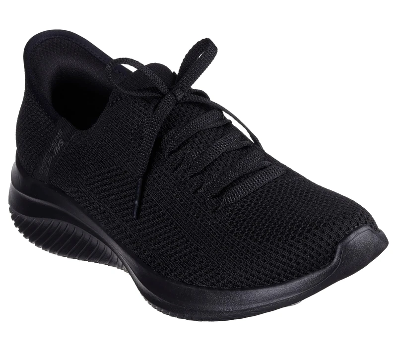 Skechers Women's Ultra Flex 3.0 Elevated Motion Slip-On Sneakers, Black Knit/Trim, 5 UK