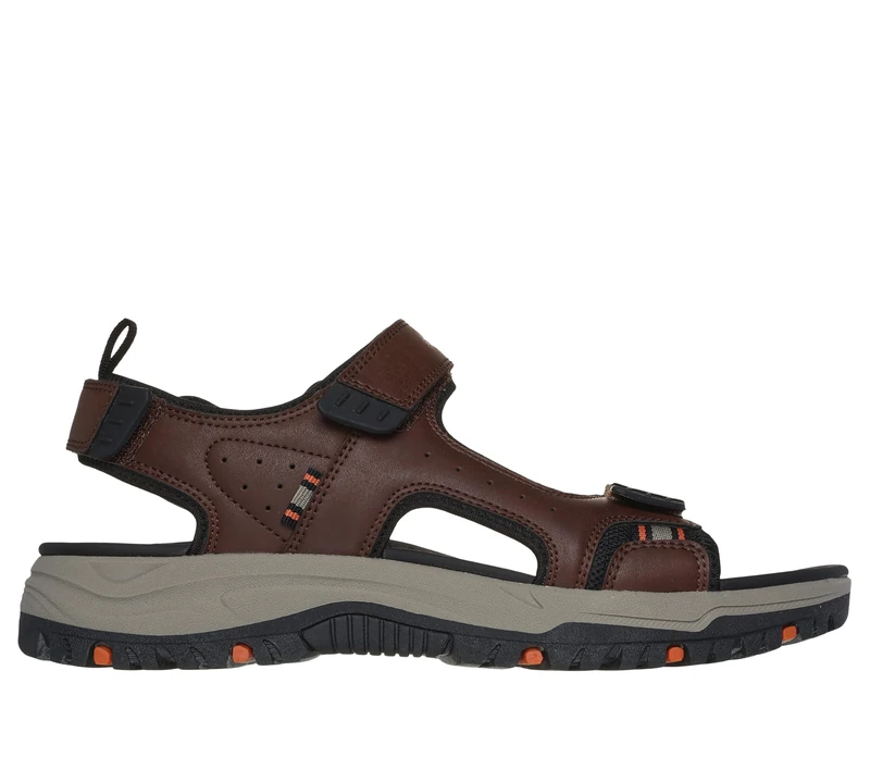 Skechers Men's PREWITT RIGDON Sandal, Brown, 10.5