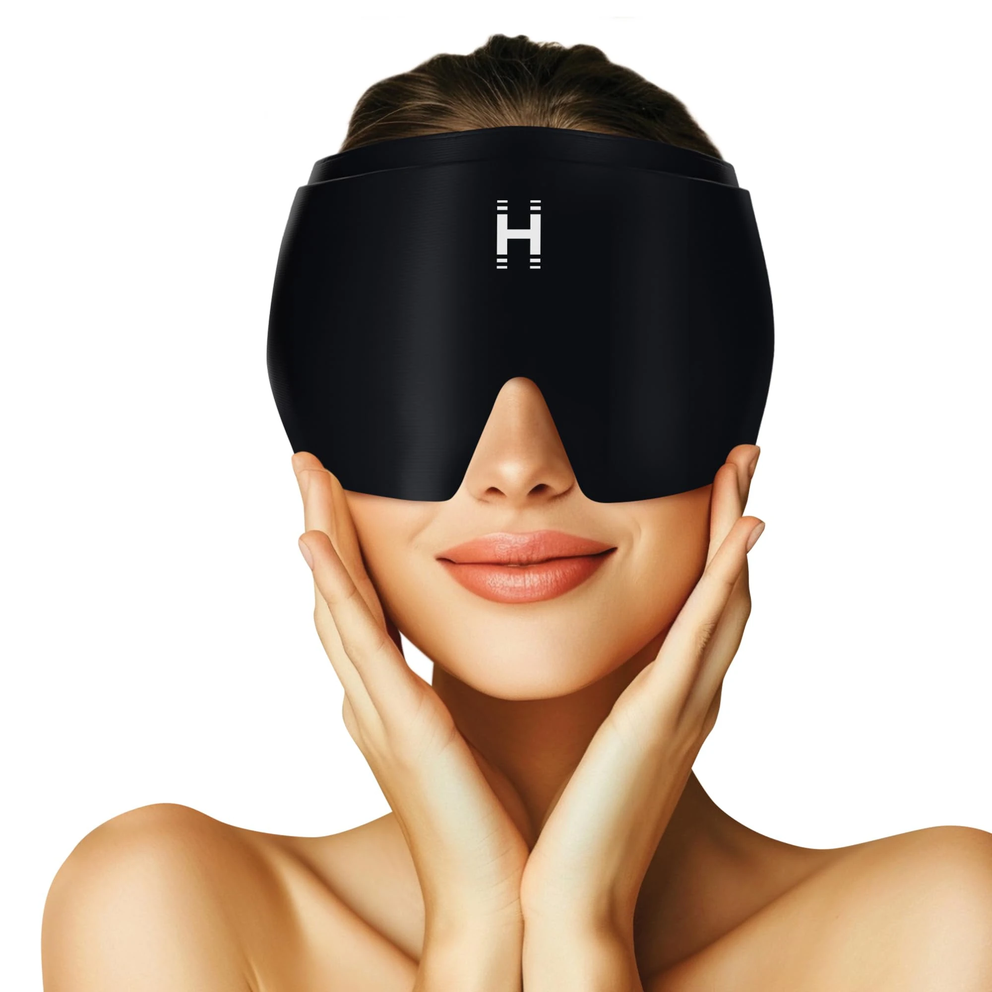 HoMedics Hot and Cold Relief Gel Head Sleeve Cap, Super-Soft Fabric and Hydro-Gel Filling for Compression, Comfort and Relaxation, Black