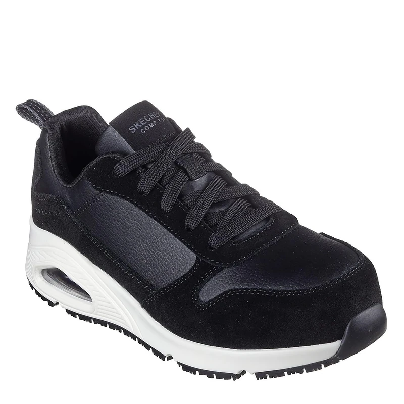 Skechers Women's Work Uno SR Elainy Black/White, 7 UK