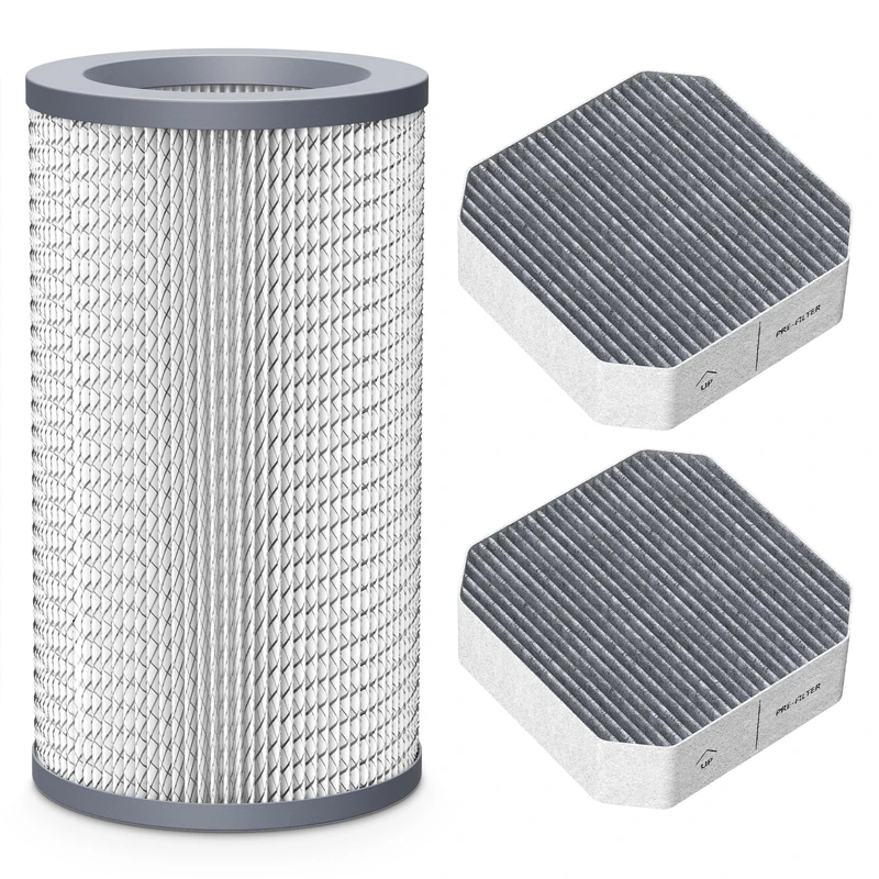 3 Pack Air Replacement Filter Set for Molekule Air Purifier, 1 Pack PECO-Filter and 2 Pack Pre-Filter, High-efficiency Activated carbon 2-in-1 Air Clean Filtration System
