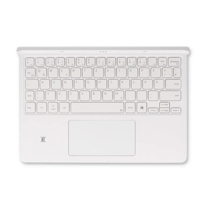 Samsung EF-DX725 Galaxy Tab S9 Tablet Case | Tab S9 FE with QWERTZ Keyboard and AI Button - Slim Two-Part Tablet Case - White