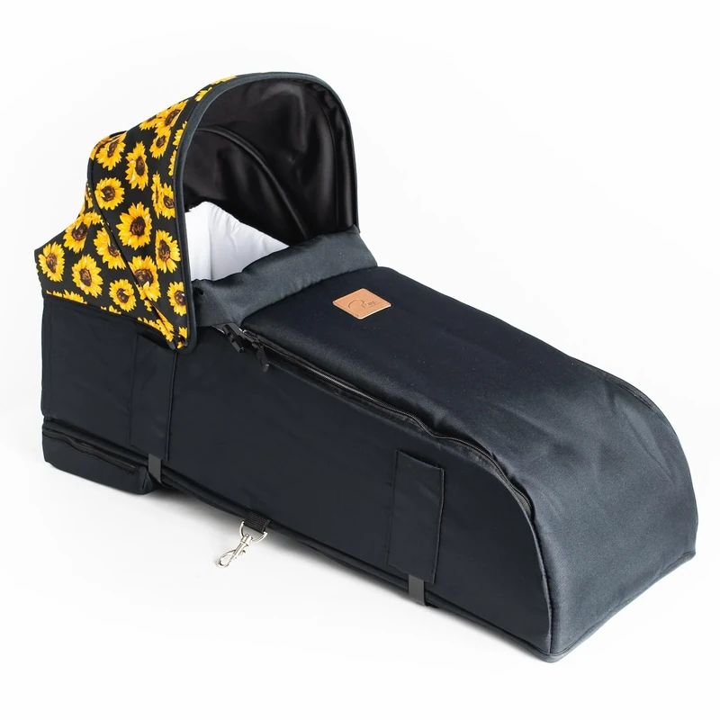 Roma Gemini Double Pushchair Carry Cot- SunflowerBassinet for Newborns - Compact Design, Magnetic Attachment, and Carry Handle - Birth to 6 Months, Gemini Double Stroller Bassinet