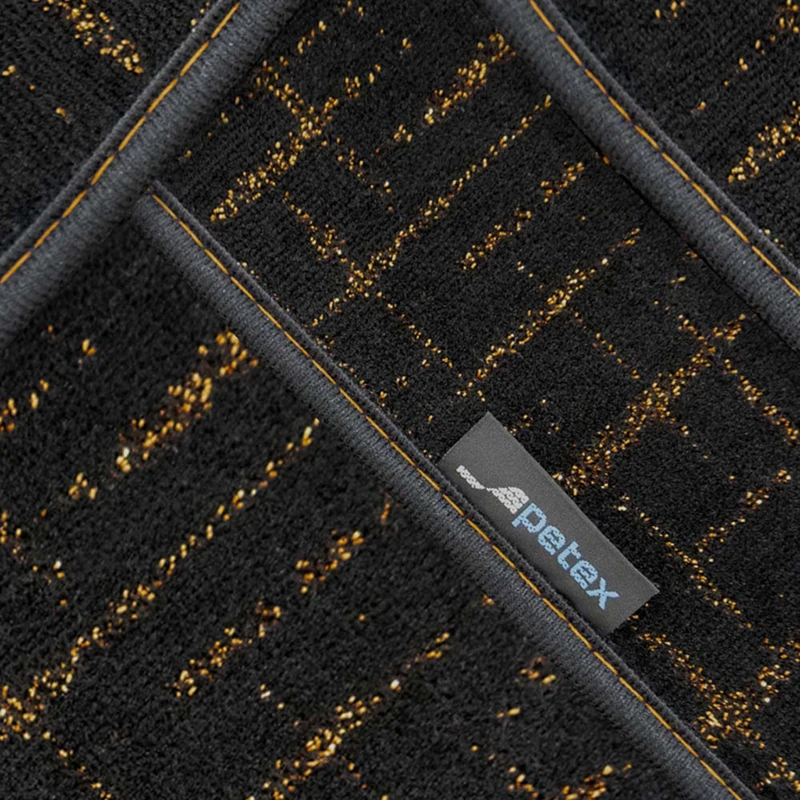 PETEX Car Floor Mats Fit for MG 3 Hybrid Plus from 05/2024, Car Mat Set in Velour - Modern Gold, 4-Piece