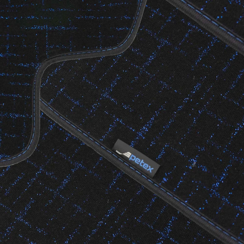 PETEX Car Floor Mats Fit for Dacia Duster III from 06/2024, Car Mat Set in Velour - Modern Blue 4-Piece