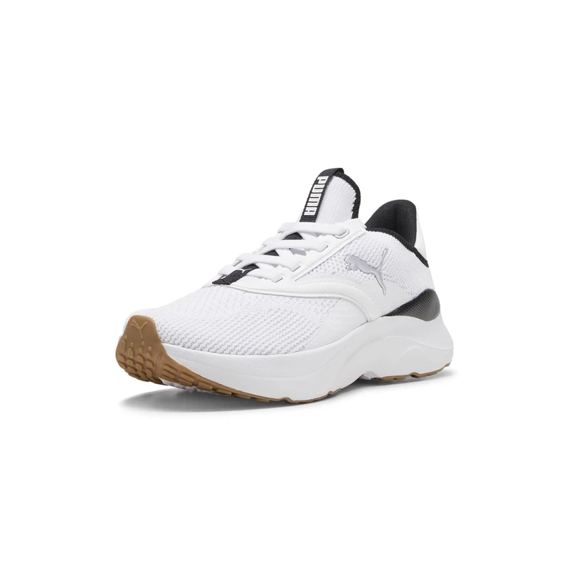 PUMA Women's Softride Mayve Running Shoes, White-Black-Silver, 5.5, 3 UK
