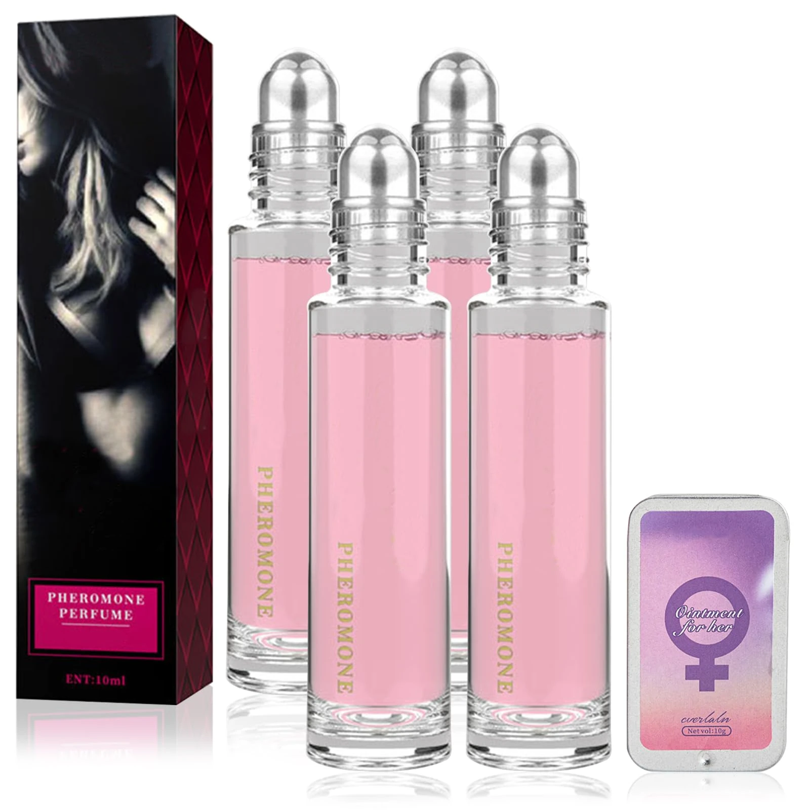 4PCS Liquid London Perfume for Women,Pheromone Perfume for Women Venom Scent with 1Pcs Balm