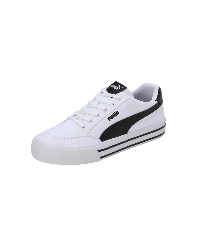PUMA Men's Court Classic Vulc Slip On Shoes, White, 8, 7 UK