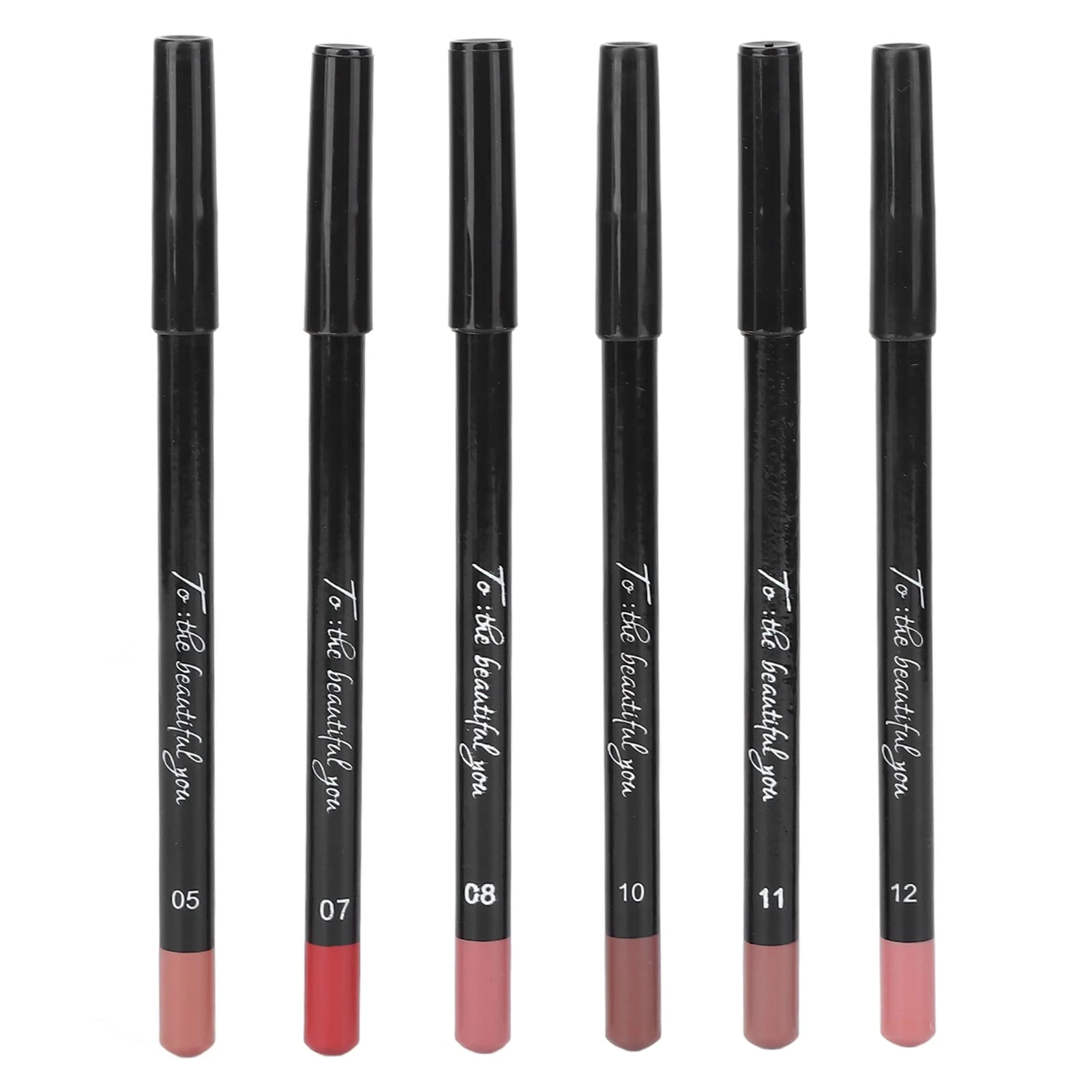 Lip Liner 6Pcs, Professional Matte Lip Pencil Long lasting, Easy To Colour, Rich and Professional Shaping Lip Liner Set (set 03)