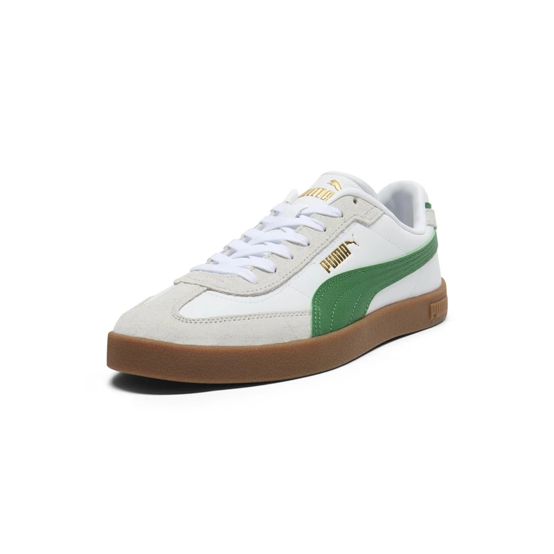 PUMA Men's Club Ii Era Sneaker, Puma White-Archive Green-Gum, 7
