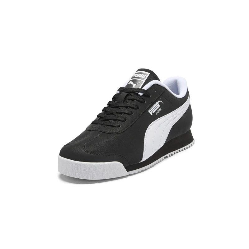 PUMA Men's Roma Trainers, Black White Ah24, 12 UK