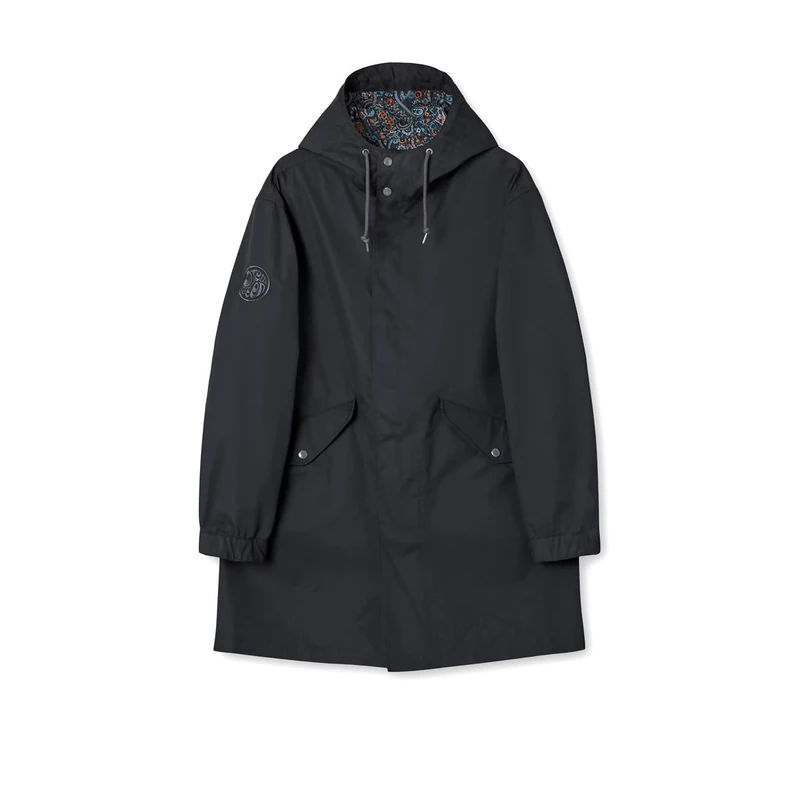 Pretty Green Mens Walker Oversized Parka Black S