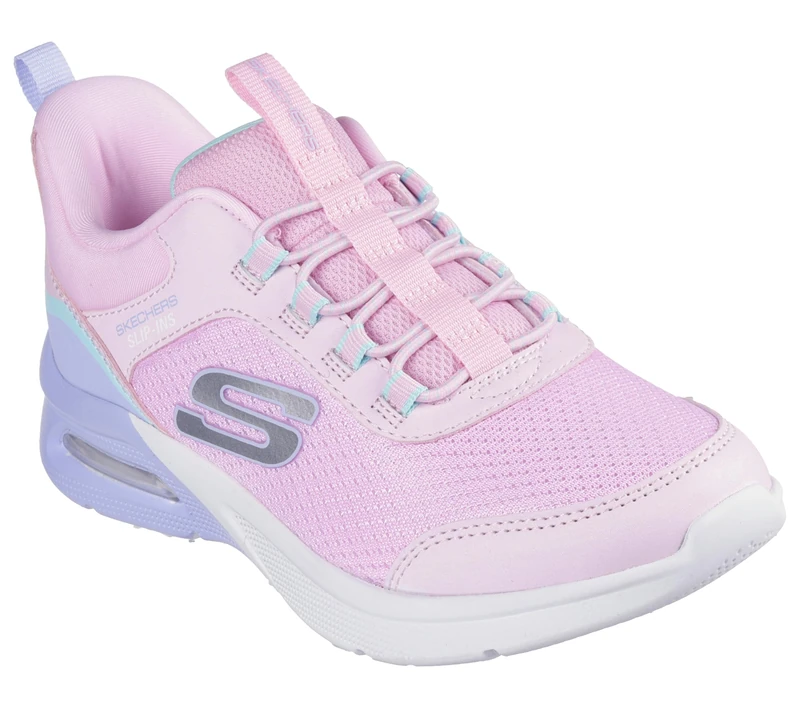Skechers Girls Microspec Max Colour Treifecta Sneaker, Pink, 4 UK Child