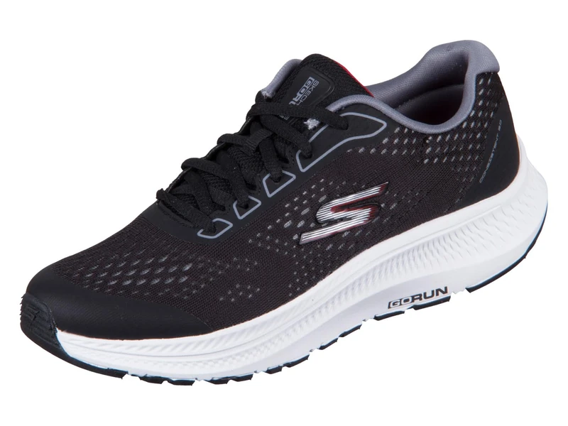 Skechers Boy's Go Run Consistent 2.0 Mile Marker Sneakers, Black Textile/Black Synthetic/Charcoal, 13 UK Child