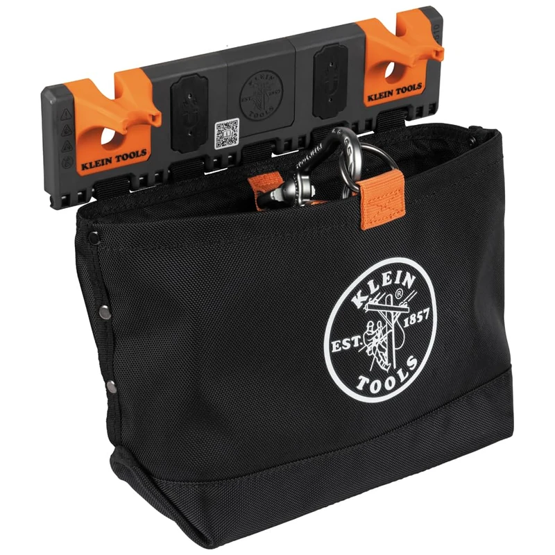 Klein Tools BC510S Bucket Work Center Hardware Tool Pouch with Carabiner, Magnetic, S Hook Rail System Accessory for Lineman Tools - Image 1